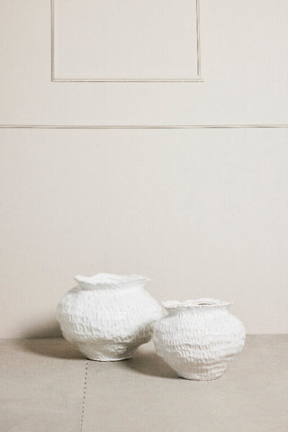 Marlia vase hvit keramikk H24,5 cm