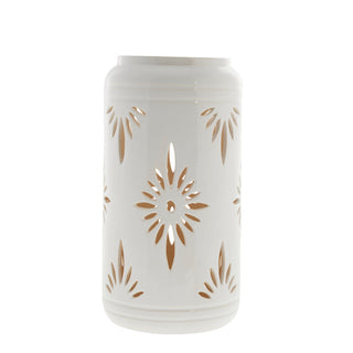 Hilde lykt hvit keramikk H39 cm