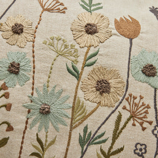 Ruth brodert putetrekk med blomster 60x40