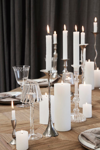 Cala lysestake H27 cm. sølvjern