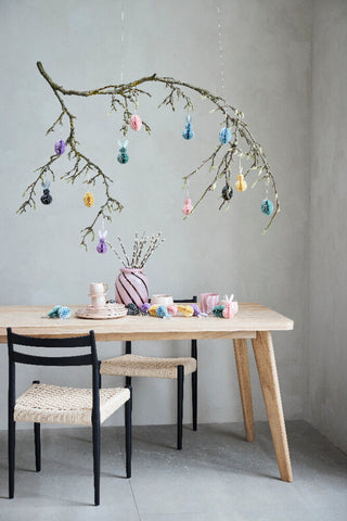 Parillia Easter hanger Paper gray 8 cm.