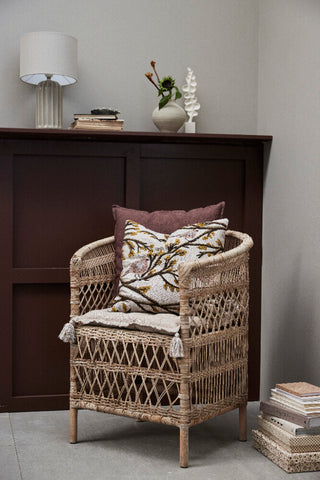 Elinia putetrekk 50x50 cm. sand 100% bomull