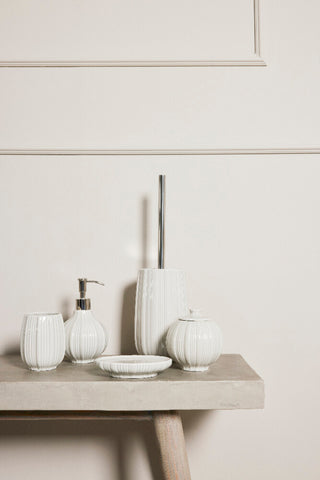 Liljetannkrus brun sand keramikk H10,6 cm