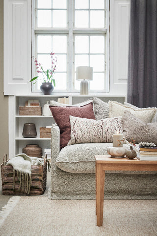 Efina putetrekk 60x40 cm. sand 100 % lin