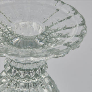 Silva lysestake blokklys/stearinlys H19 cm. støvete grønt glass