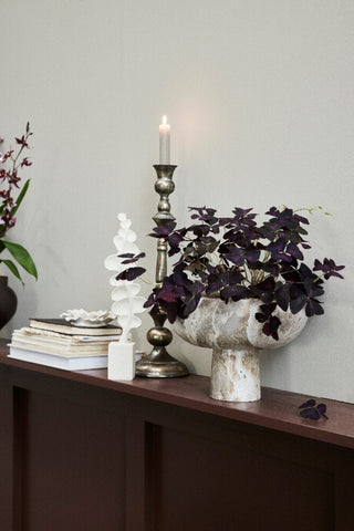 Misella lys H42,5 cm. antikk sølvjern