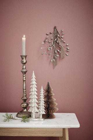 Misella lys H42,5 cm. antikk sølvjern