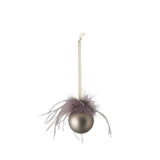 Noria ball juletrepynt H7 cm. lysebrun