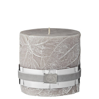 Leaf sand block candle 9.5 cm