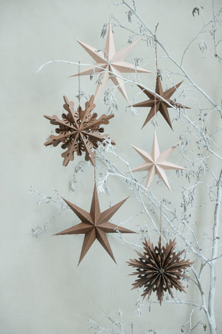 Pappia paper star 30 cm brown