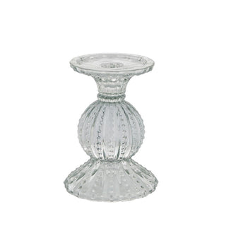 Silva lysestake blokklys/stearinlys H13,5 cm. støvete grønt glass