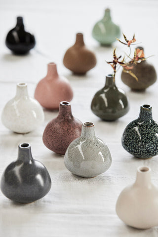 Helene vase lyserød keramik H9 cm