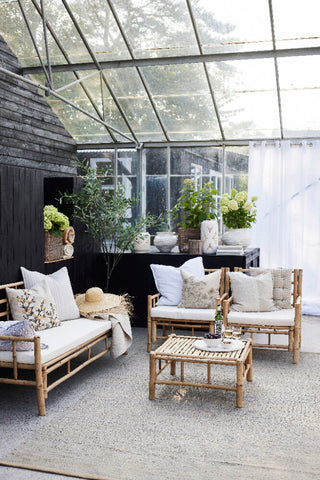 Hilde lykt hvit keramikk H39 cm