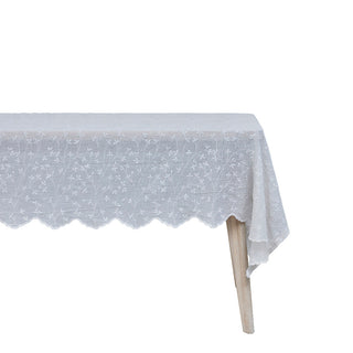 Eloise duk 320x160 cm. off-white broderi