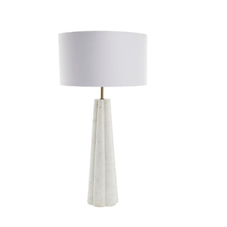 Sophie bordlampe 66x33 cm. hvit marmor