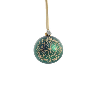 Cadelia Christmas ball 8 cm dark green