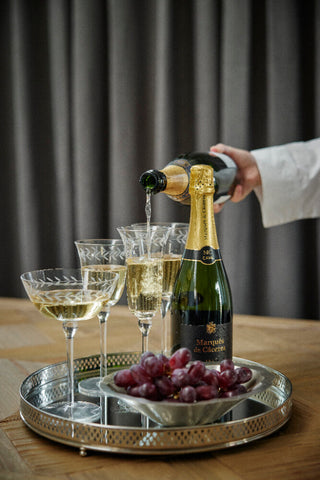 Dauphine champagneskål 33 cl. gjennomsiktig