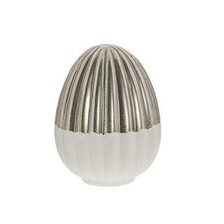 Evienne egg H15 cm. hvit