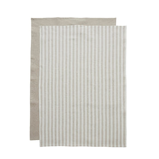 Estrille 2 stk. kjøkkenhåndklær 70x50 cm. sandfarget 100 % bomull