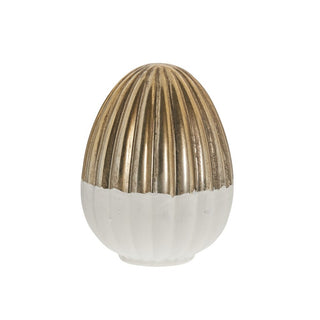 Evienne egg H15 cm. hvit