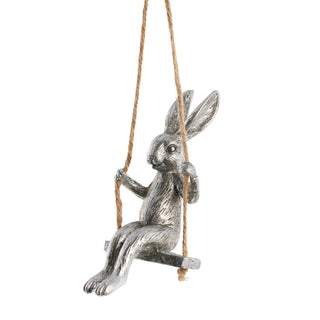 Semina Easter Bunny Swing Hengende sølv 13 cm.