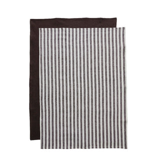 Estrille 2 stk. viskestykker 70x50 cm. brun 100% bomuld